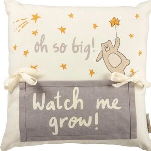 Watch Me Grow "Happy Birthday" Decorative Pillow baby’s first year